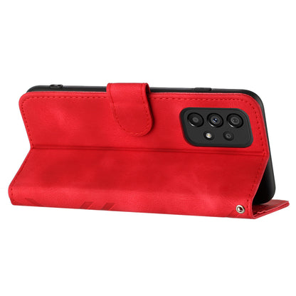 YX0040 For Samsung Galaxy A73 5G Anti-Dust PU Leather Cover Wallet Phone Stand Case with Imprinted Pattern