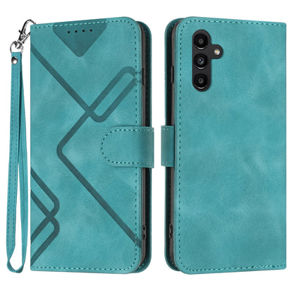 YX0040 For Samsung Galaxy A34 5G Skin-friendly Leather Phone Stand Case Wallet Imprinted Pattern Cover