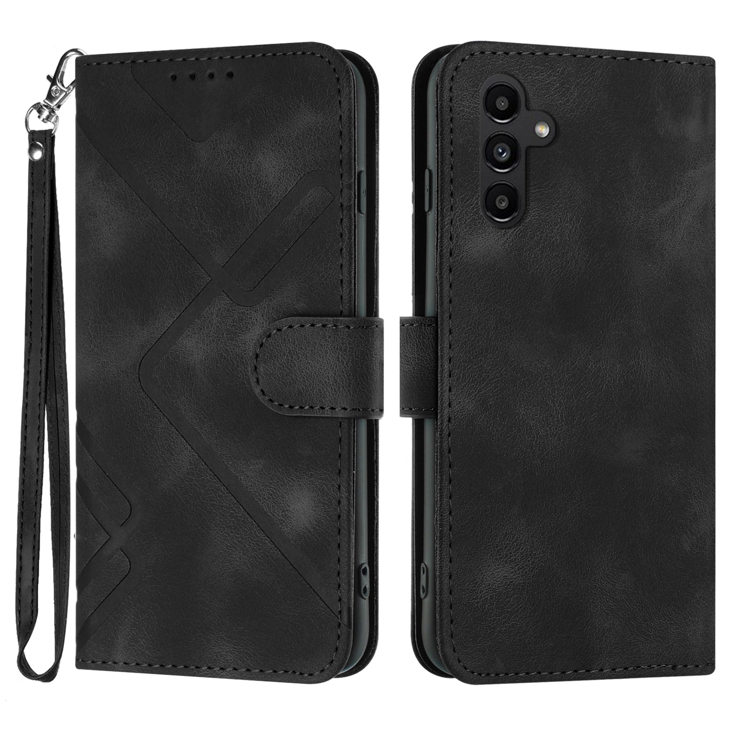 YX0040 For Samsung Galaxy A34 5G Skin-friendly Leather Phone Stand Case Wallet Imprinted Pattern Cover