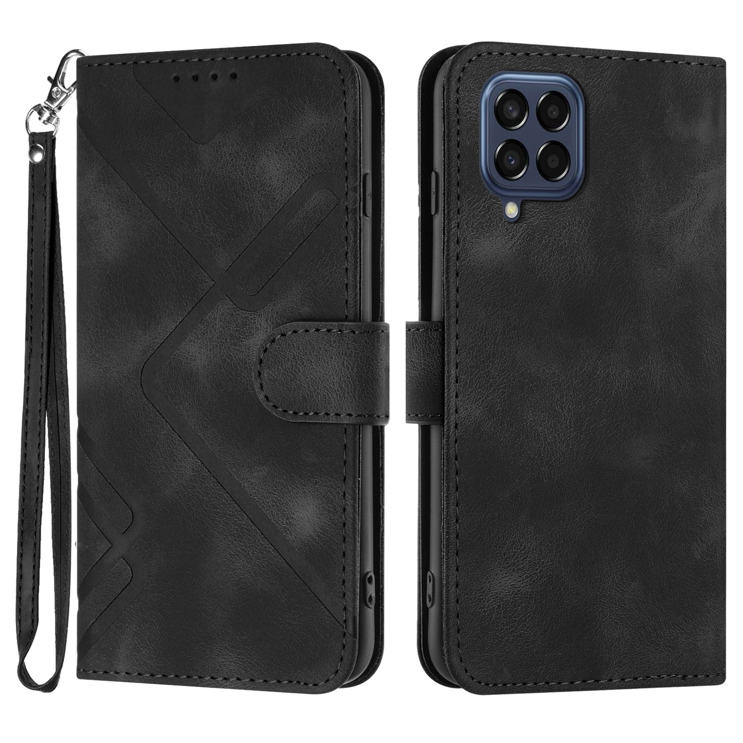 YX0040 For Samsung Galaxy M33 5G (Global Version) Wallet Phone Case Imprinted Pattern PU Leather Phone Stand Cover