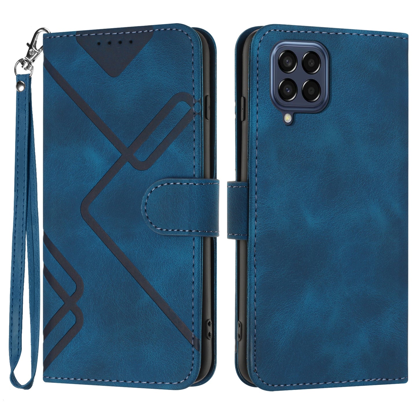 YX0040 For Samsung Galaxy M33 5G (Global Version) Wallet Phone Case Imprinted Pattern PU Leather Phone Stand Cover