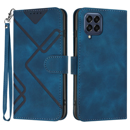 YX0040 For Samsung Galaxy M33 5G (Global Version) Wallet Phone Case Imprinted Pattern PU Leather Phone Stand Cover