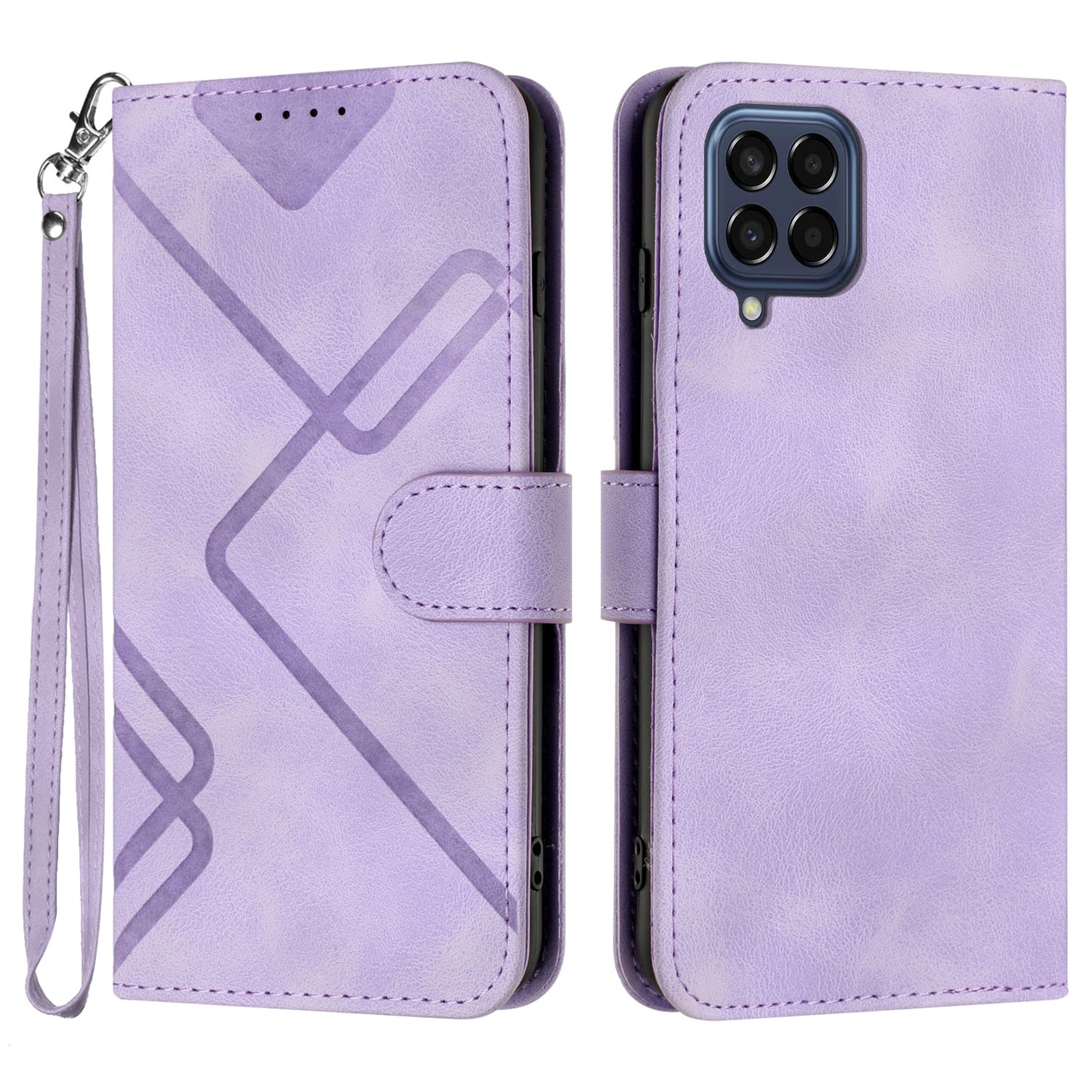 YX0040 For Samsung Galaxy M33 5G (Global Version) Wallet Phone Case Imprinted Pattern PU Leather Phone Stand Cover