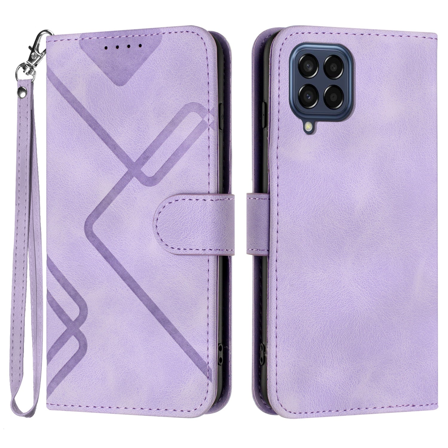 YX0040 For Samsung Galaxy M33 5G (Global Version) Wallet Phone Case Imprinted Pattern PU Leather Phone Stand Cover