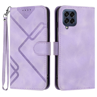 YX0040 For Samsung Galaxy M33 5G (Global Version) Wallet Phone Case Imprinted Pattern PU Leather Phone Stand Cover