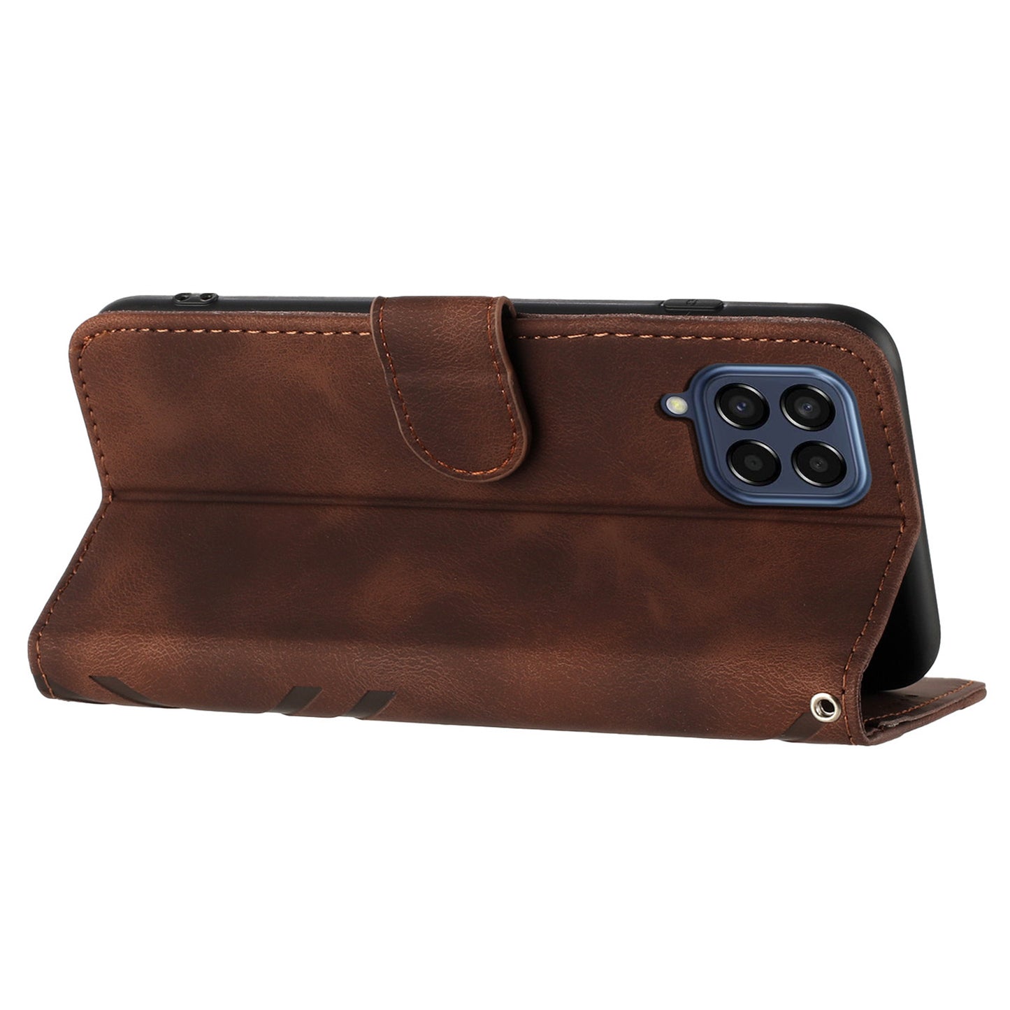 YX0040 For Samsung Galaxy M33 5G (Global Version) Wallet Phone Case Imprinted Pattern PU Leather Phone Stand Cover