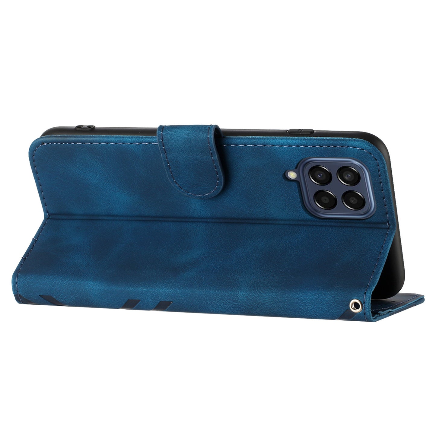 YX0040 For Samsung Galaxy M53 5G TPU+PU Leather Cover Imprinted Pattern Wallet Phone Stand Case