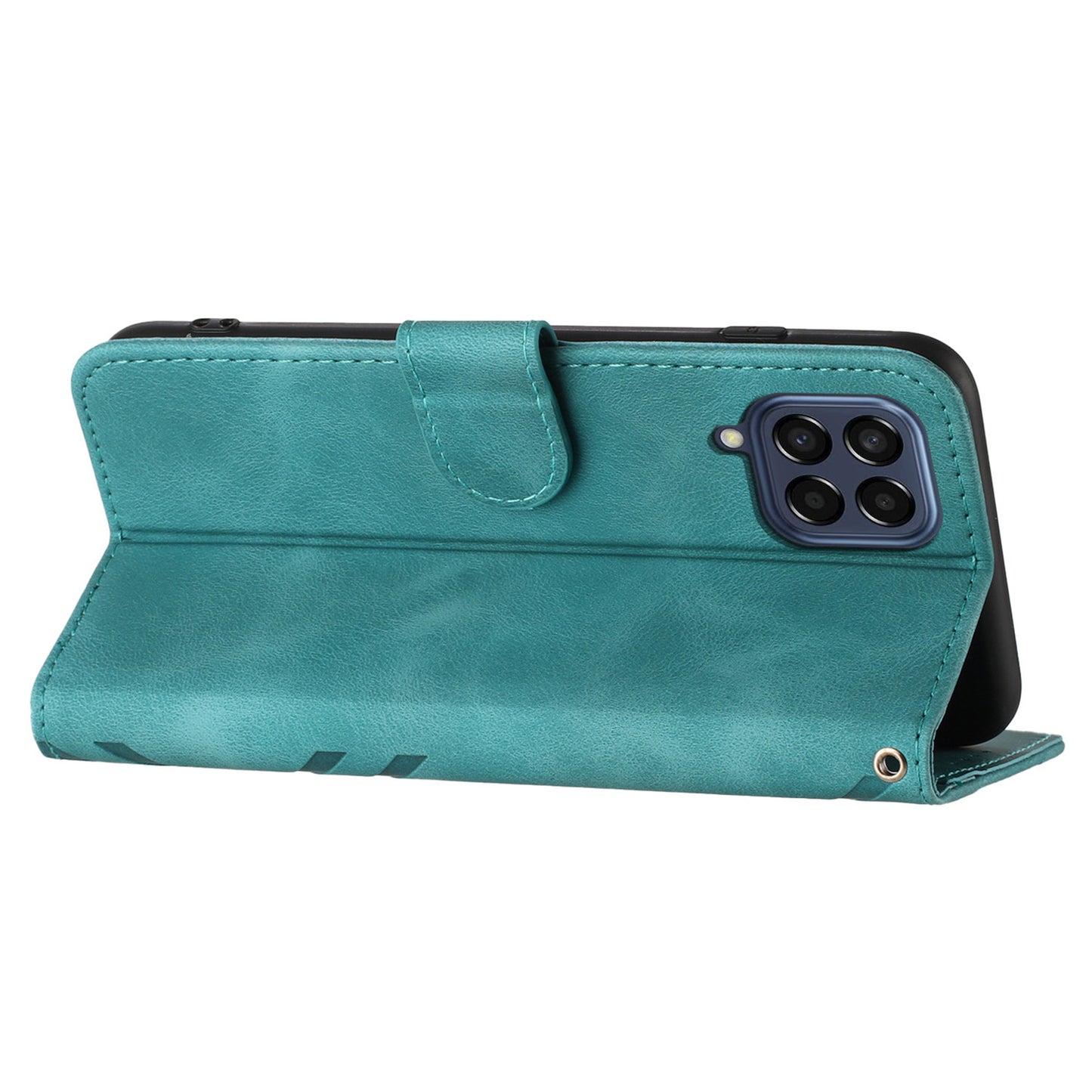 YX0040 For Samsung Galaxy M53 5G TPU+PU Leather Cover Imprinted Pattern Wallet Phone Stand Case