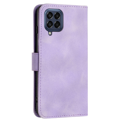 YX0040 For Samsung Galaxy M53 5G TPU+PU Leather Cover Imprinted Pattern Wallet Phone Stand Case