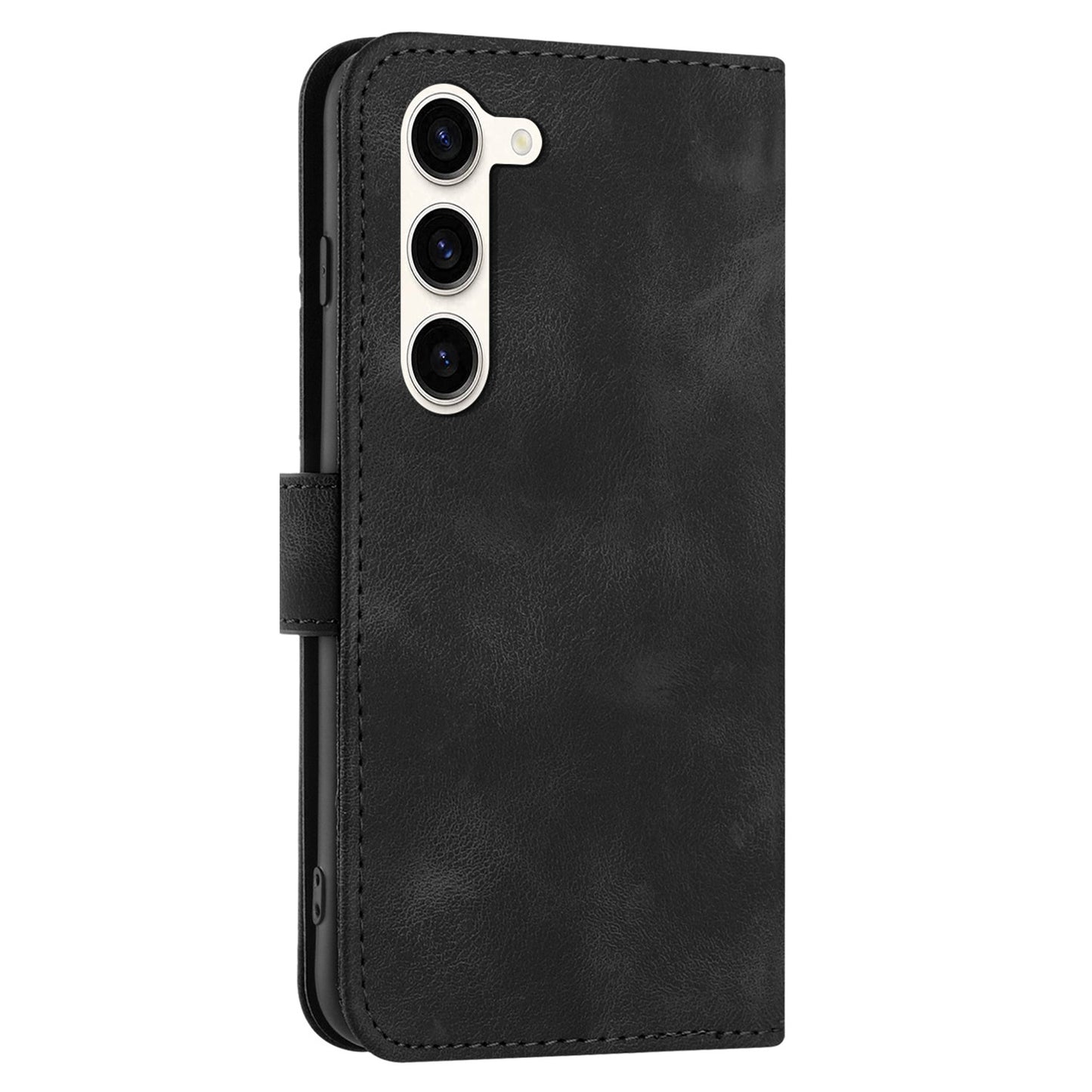 YX0040 For Samsung Galaxy S23 Anti-Fingerprint Stand Cover Imprinted Pattern PU Leather Phone Case Wallet