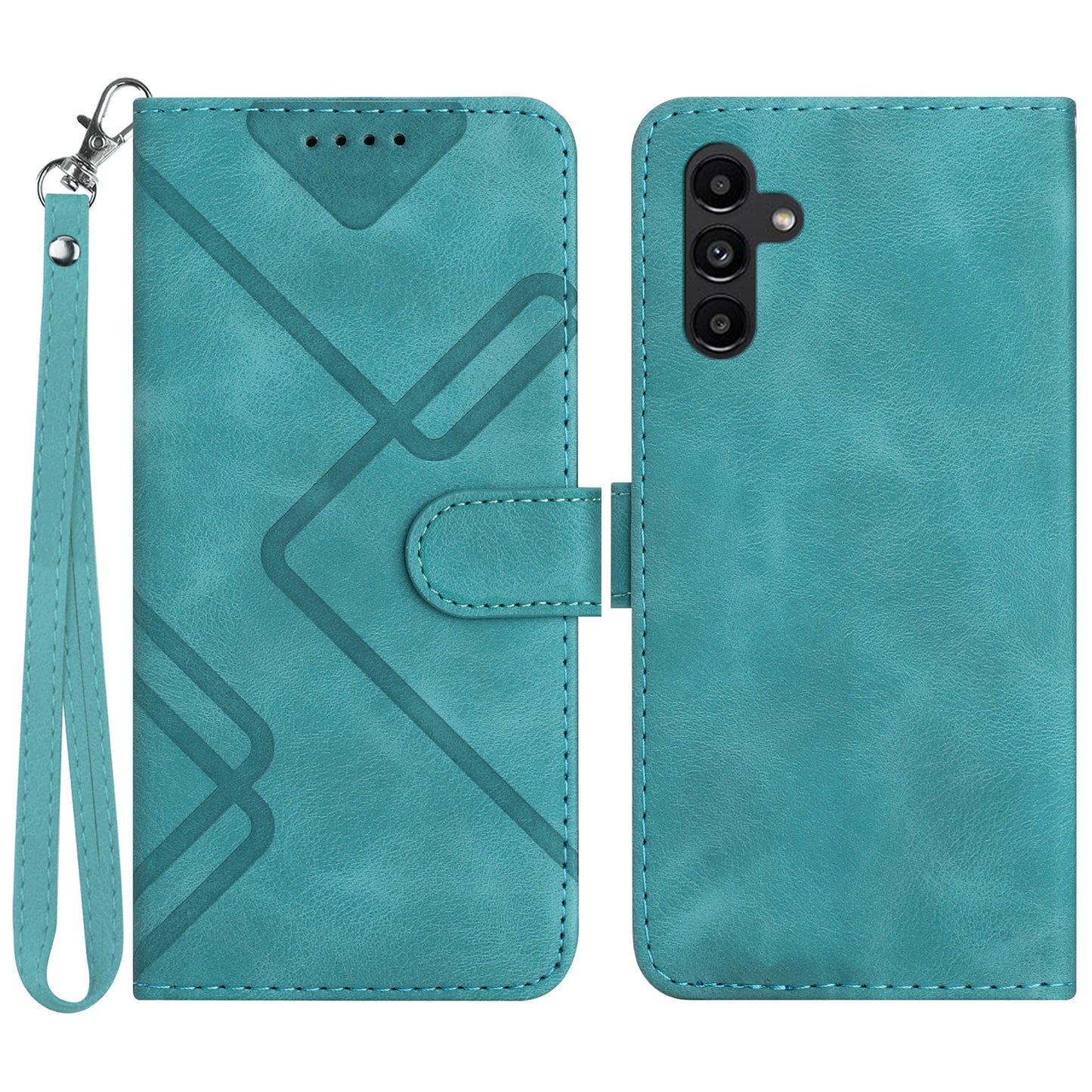 YX0040 For Samsung Galaxy A04s 4G / A04 4G / A13 5G Anti-Scratch PU Leather Cover Wallet Imprinted Pattern Cell Phone Stand Case