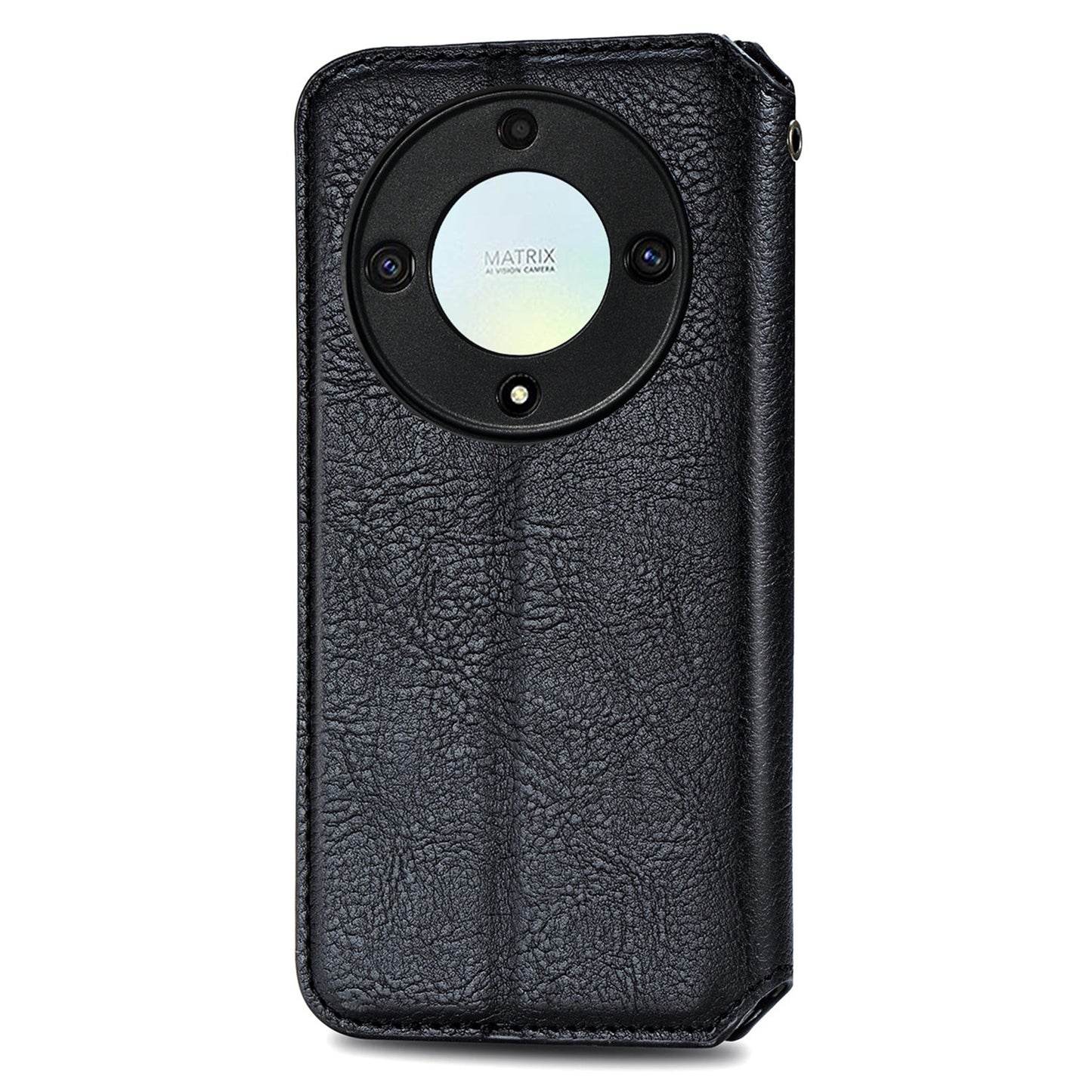 For Honor X40 5G / X9a 5G / Magic5 Lite 5G Rhombus Imprint Shockproof Cover Leather Wallet Stand Phone Case