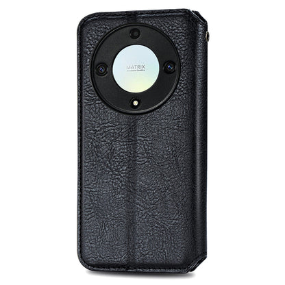 For Honor X40 5G / X9a 5G / Magic5 Lite 5G Rhombus Imprint Shockproof Cover Leather Wallet Stand Phone Case