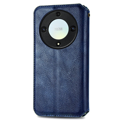For Honor X40 5G / X9a 5G / Magic5 Lite 5G Rhombus Imprint Shockproof Cover Leather Wallet Stand Phone Case