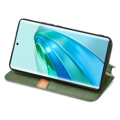 For Honor X40 5G / X9a 5G / Magic5 Lite 5G Rhombus Imprint Shockproof Cover Leather Wallet Stand Phone Case