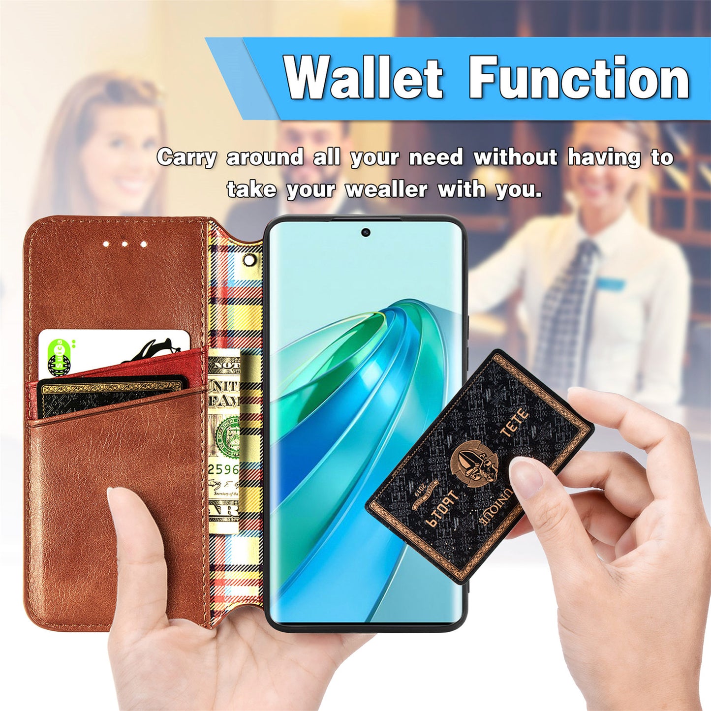 For Honor X40 5G / X9a 5G / Magic5 Lite 5G Rhombus Imprint Shockproof Cover Leather Wallet Stand Phone Case
