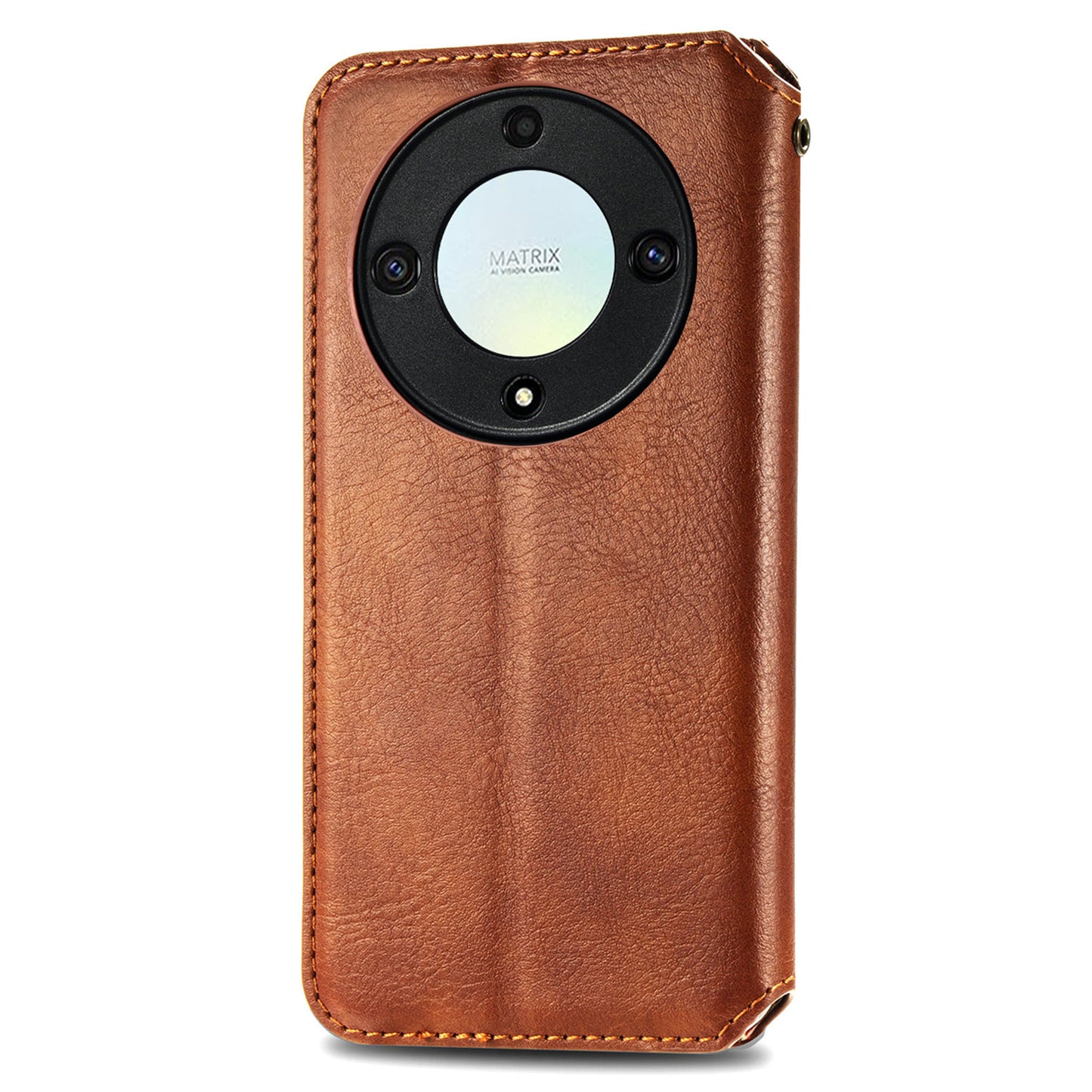 For Honor X40 5G / X9a 5G / Magic5 Lite 5G Rhombus Imprint Shockproof Cover Leather Wallet Stand Phone Case