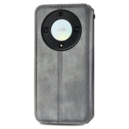 For Honor X40 5G / X9a 5G / Magic5 Lite 5G Rhombus Imprint Shockproof Cover Leather Wallet Stand Phone Case