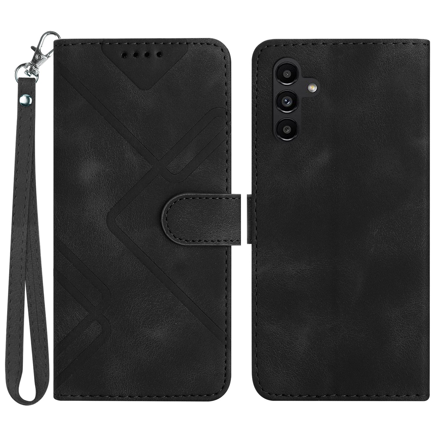 YX0040 For Samsung Galaxy A24 4G Shockproof Wallet Phone Case Imprinted Pattern PU Leather Stand Cover