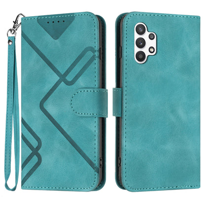 YX0040 For Samsung Galaxy A32 5G / M32 5G Imprinted Leather Case Phone Cover with Stand Wallet