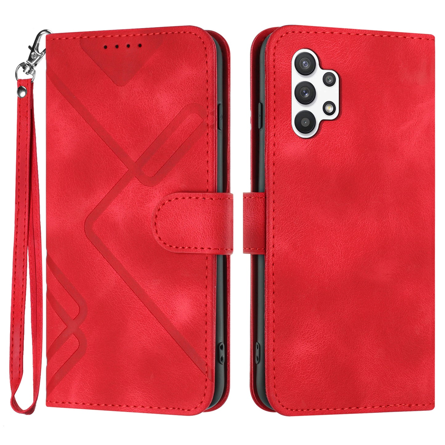 YX0040 For Samsung Galaxy A32 5G / M32 5G Imprinted Leather Case Phone Cover with Stand Wallet
