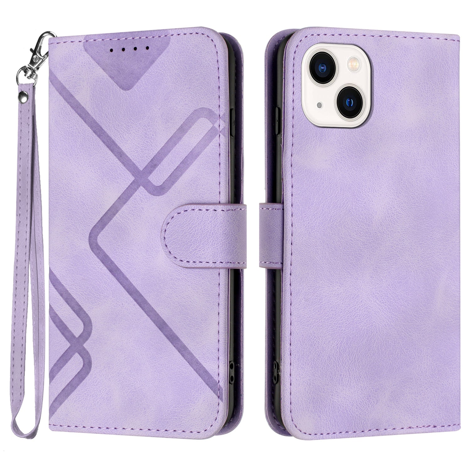 YX0040 For iPhone 13 mini 5.4 inch Stylish Imprinted Phone Case PU Leather Wallet Stand Cover
