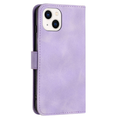YX0040 For iPhone 13 mini 5.4 inch Stylish Imprinted Phone Case PU Leather Wallet Stand Cover