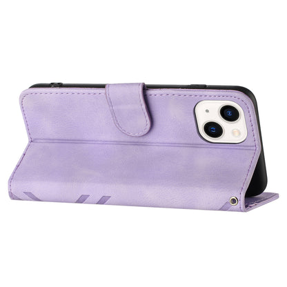 YX0040 For iPhone 13 mini 5.4 inch Stylish Imprinted Phone Case PU Leather Wallet Stand Cover