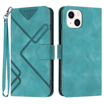 YX0040 For iPhone 13 mini 5.4 inch Stylish Imprinted Phone Case PU Leather Wallet Stand Cover