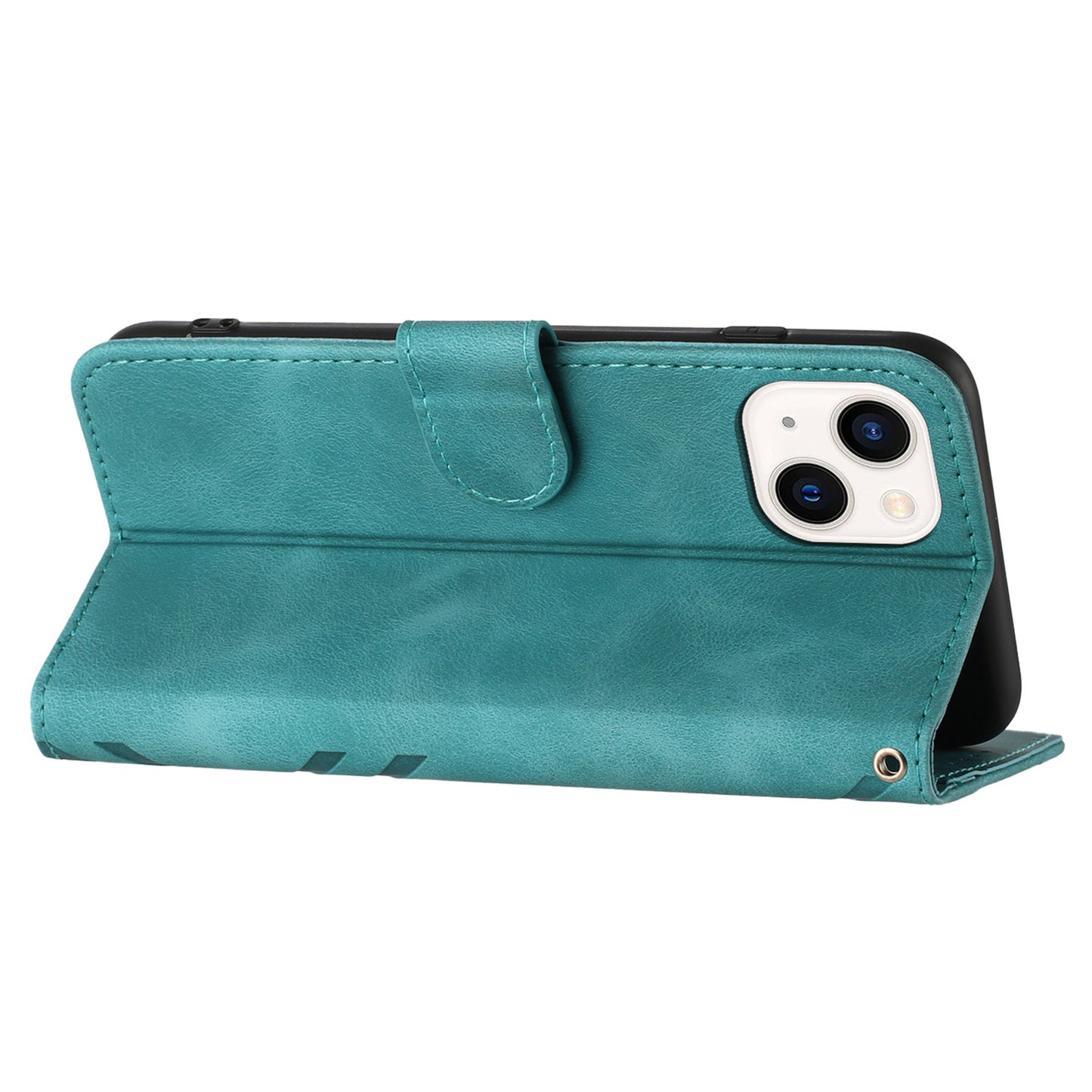 YX0040 For iPhone 13 mini 5.4 inch Stylish Imprinted Phone Case PU Leather Wallet Stand Cover
