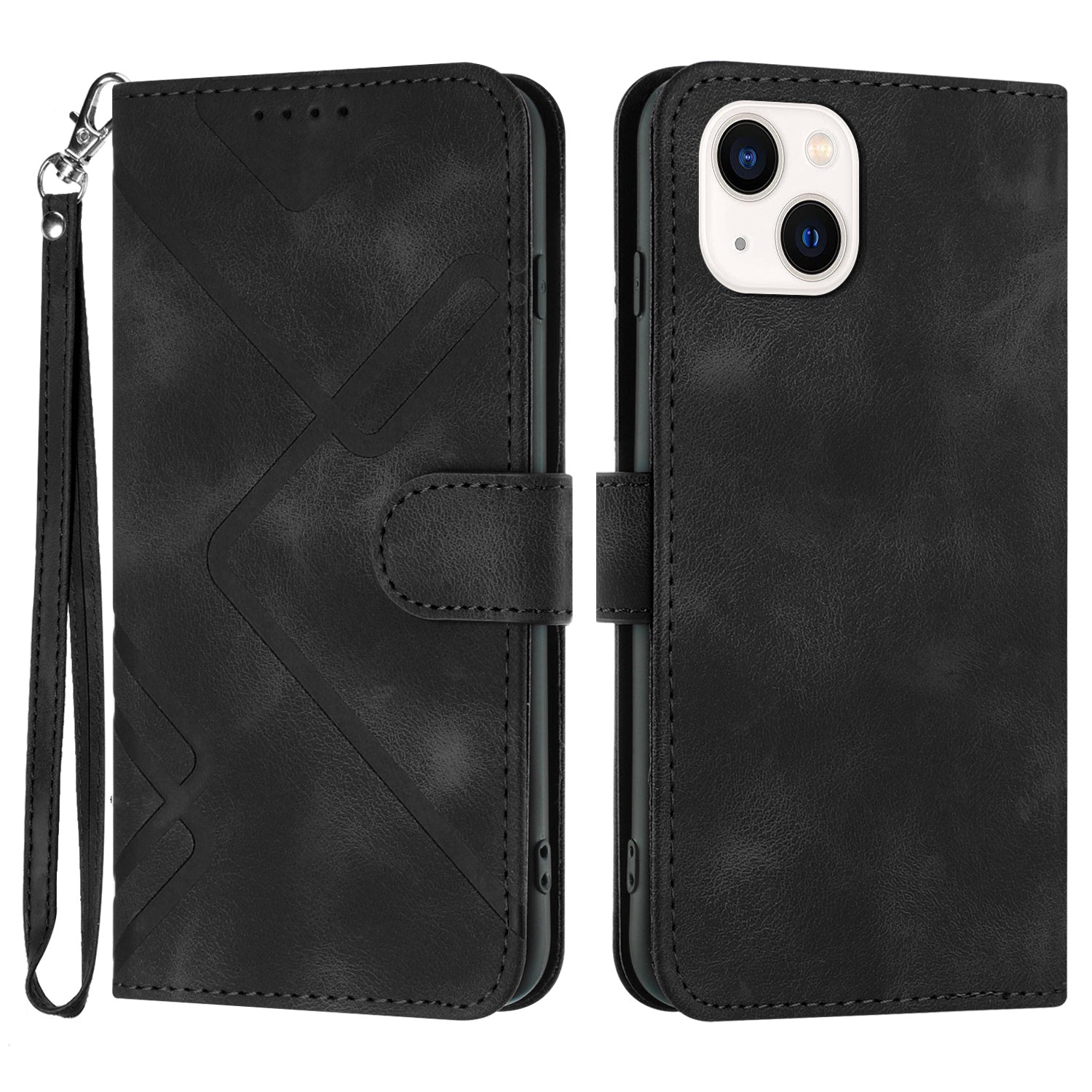 YX0040 For iPhone 13 mini 5.4 inch Stylish Imprinted Phone Case PU Leather Wallet Stand Cover