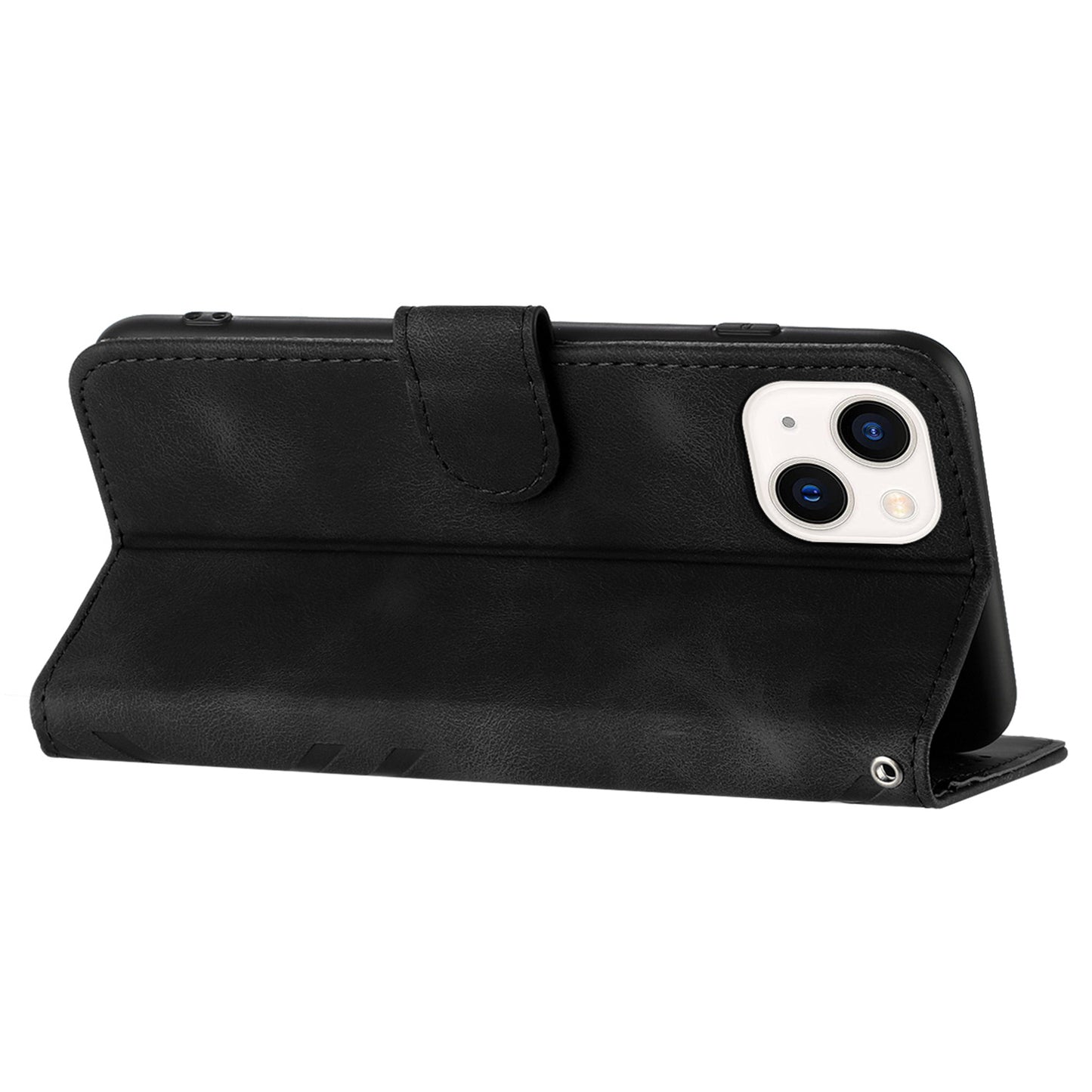 YX0040 For iPhone 13 mini 5.4 inch Stylish Imprinted Phone Case PU Leather Wallet Stand Cover