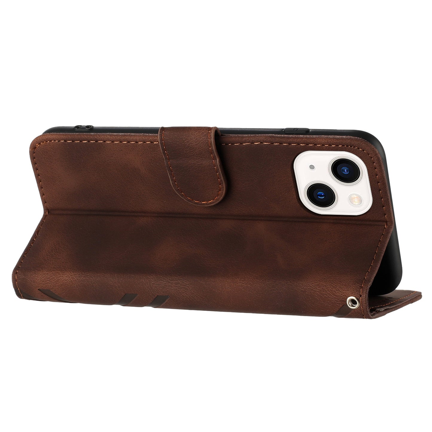 YX0040 For iPhone 13 mini 5.4 inch Stylish Imprinted Phone Case PU Leather Wallet Stand Cover