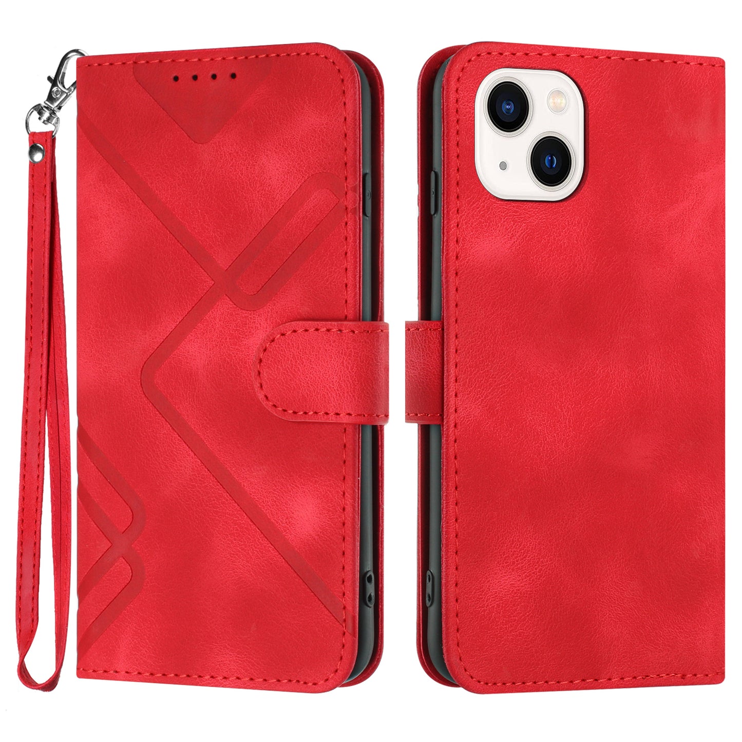 YX0040 For iPhone 13 mini 5.4 inch Stylish Imprinted Phone Case PU Leather Wallet Stand Cover