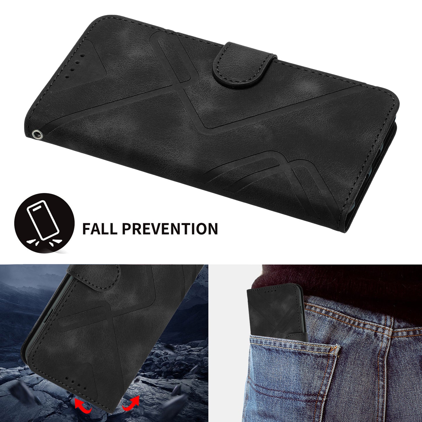 YX0040 Stand Phone Case for iPhone 13 Pro , Imprinted Pattern PU Leather Wallet Anti-drop Cover