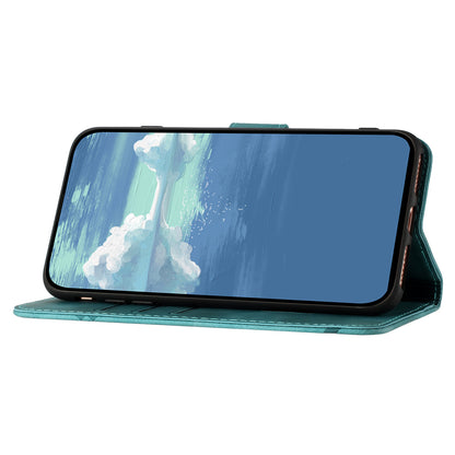 YX0040 Stand Phone Case for iPhone 13 Pro , Imprinted Pattern PU Leather Wallet Anti-drop Cover