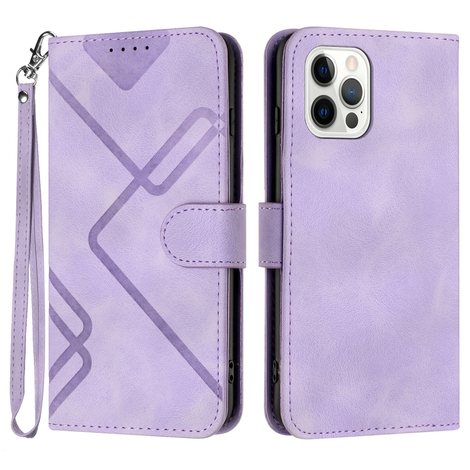 YX0040 Stand Phone Case for iPhone 13 Pro , Imprinted Pattern PU Leather Wallet Anti-drop Cover