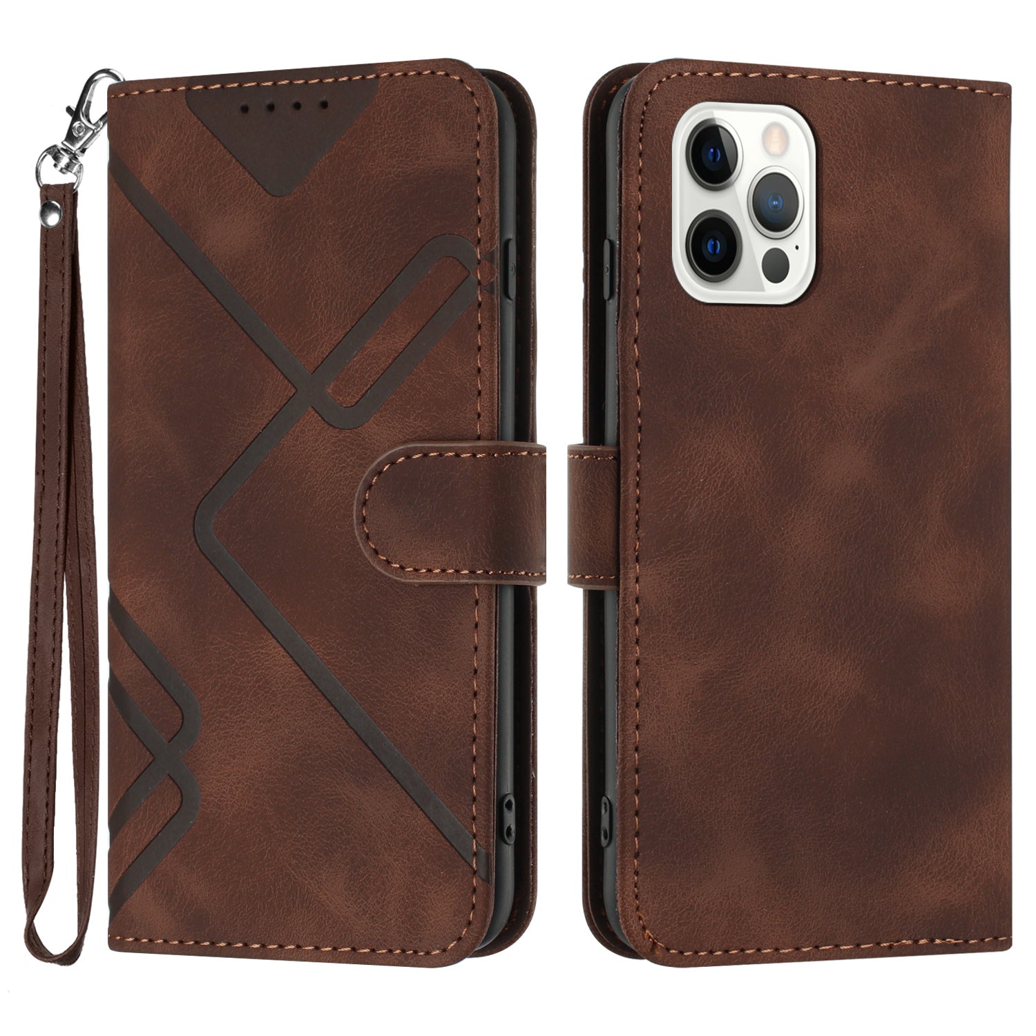 YX0040 Stand Phone Case for iPhone 13 Pro , Imprinted Pattern PU Leather Wallet Anti-drop Cover
