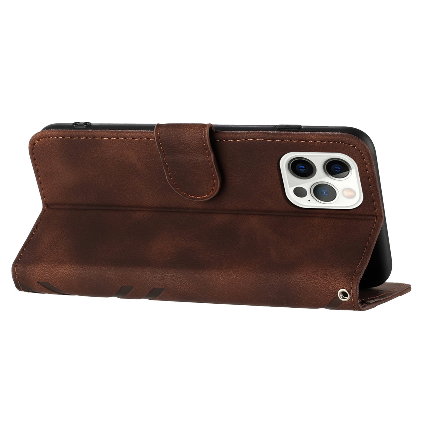 YX0040 Stand Phone Case for iPhone 13 Pro , Imprinted Pattern PU Leather Wallet Anti-drop Cover