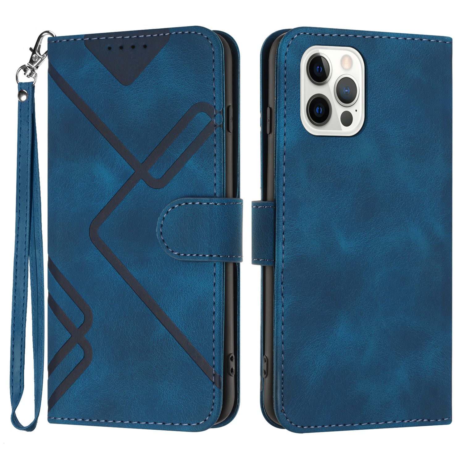 YX0040 Stand Phone Case for iPhone 13 Pro , Imprinted Pattern PU Leather Wallet Anti-drop Cover