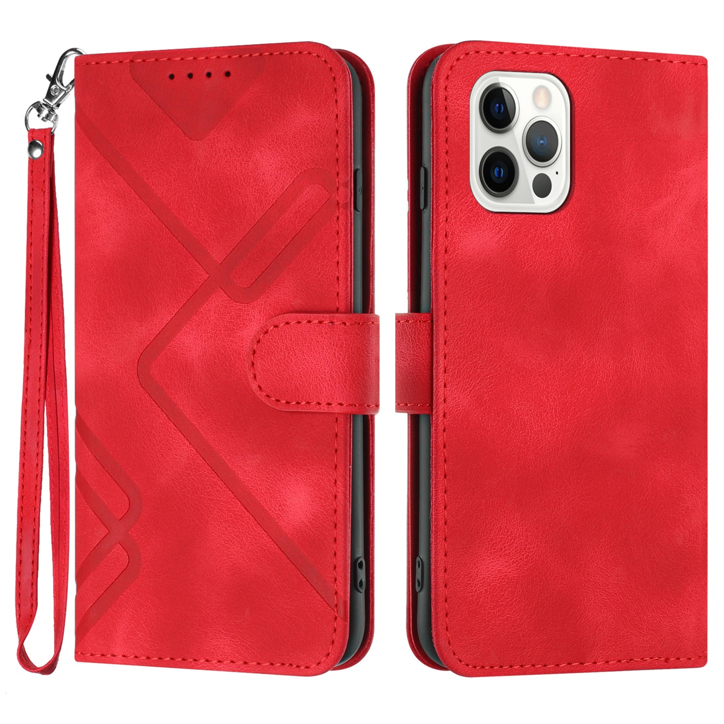 YX0040 Stand Phone Case for iPhone 13 Pro , Imprinted Pattern PU Leather Wallet Anti-drop Cover