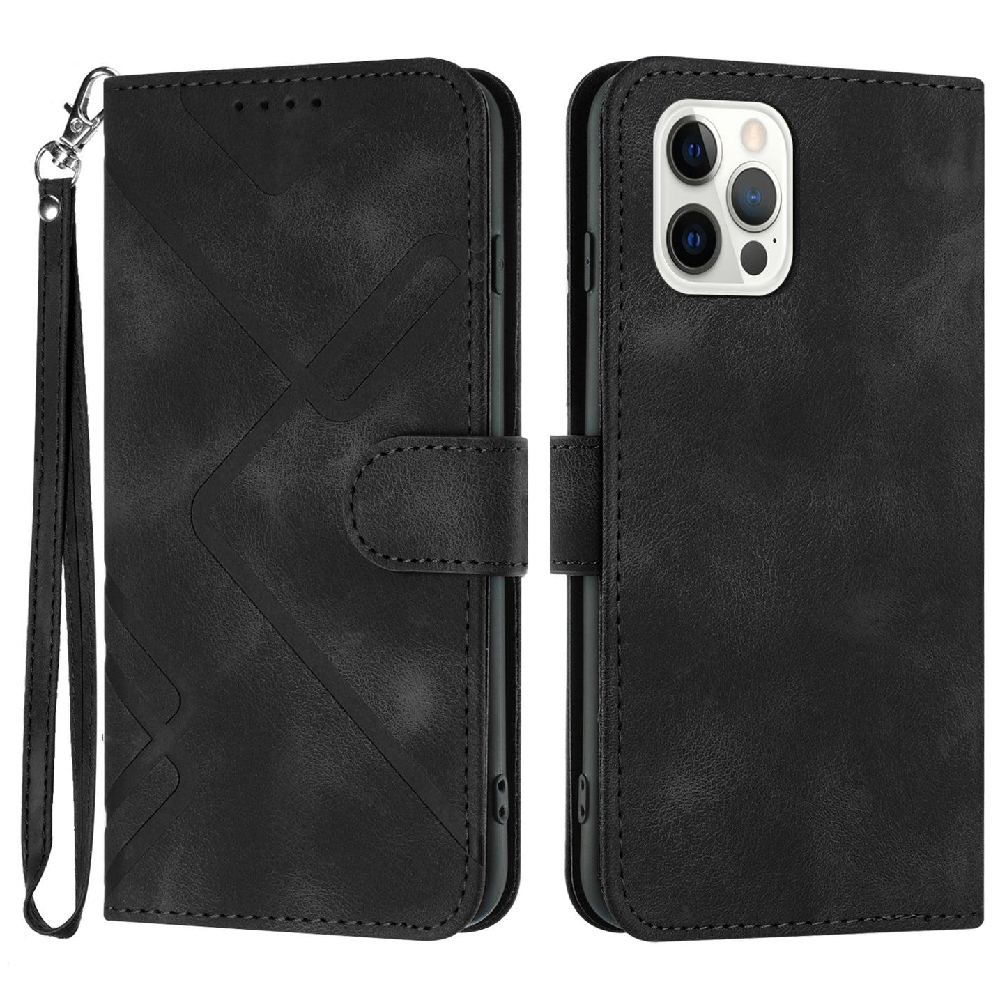 YX0040 For iPhone 13 Pro Max 6.7 inch Imprinted Flip Stand Shell PU Leather Wallet Phone Case