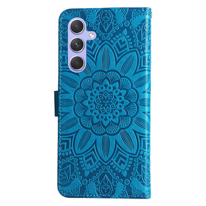 For Samsung Galaxy M54 5G / F54 5G PU Leather Flip Phone Case Sunflower Imprinted Stand Wallet Cover