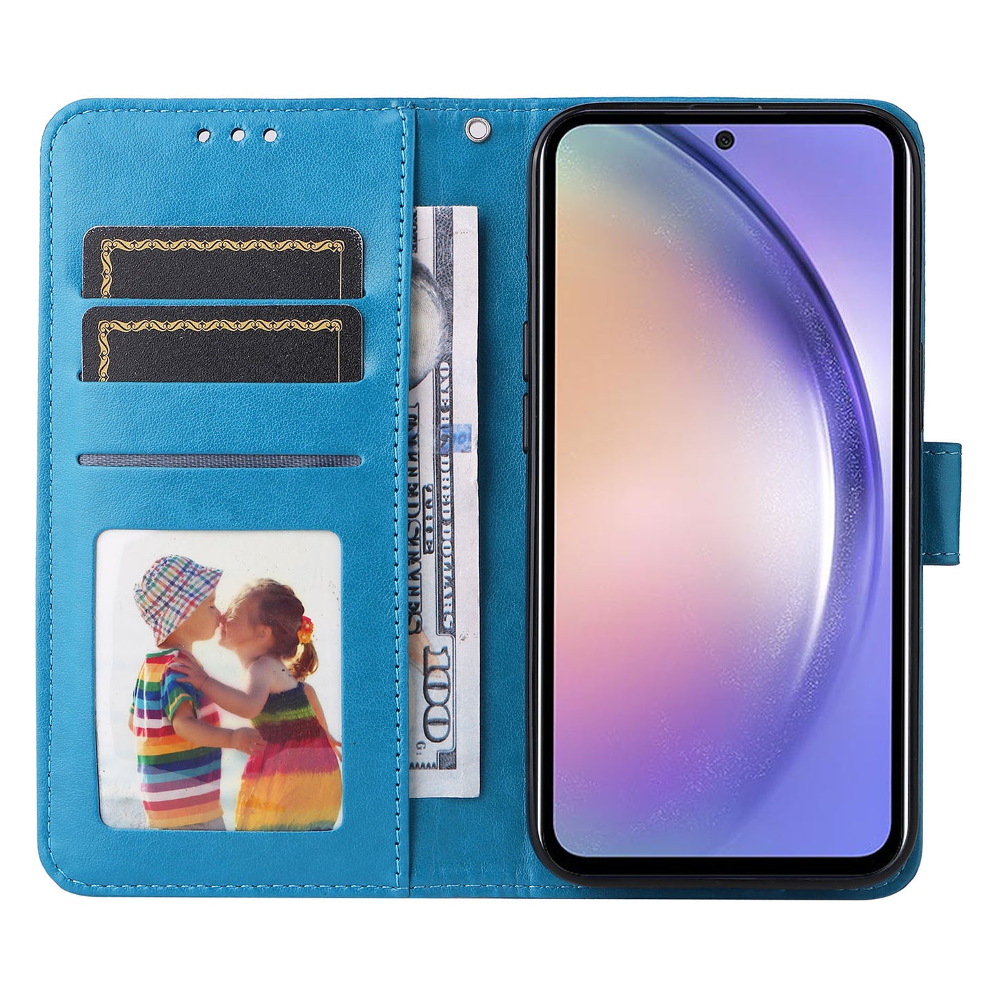 For Samsung Galaxy M54 5G / F54 5G PU Leather Flip Phone Case Sunflower Imprinted Stand Wallet Cover