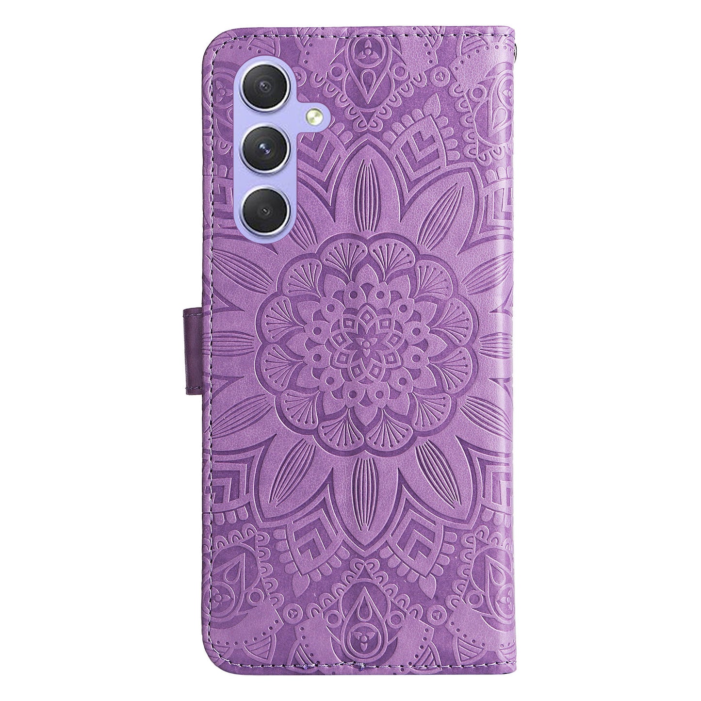 For Samsung Galaxy M54 5G / F54 5G PU Leather Flip Phone Case Sunflower Imprinted Stand Wallet Cover