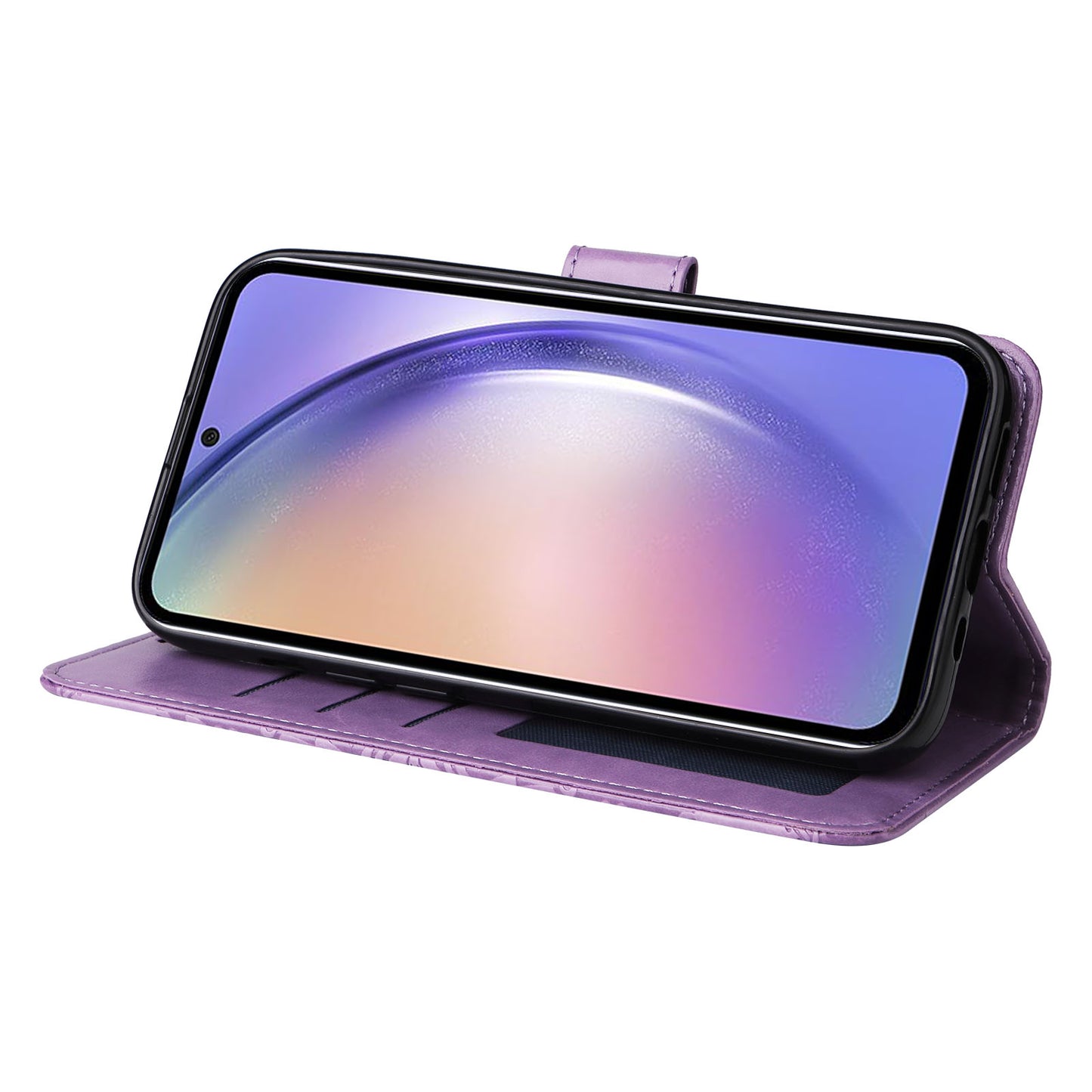 For Samsung Galaxy M54 5G / F54 5G PU Leather Flip Phone Case Sunflower Imprinted Stand Wallet Cover