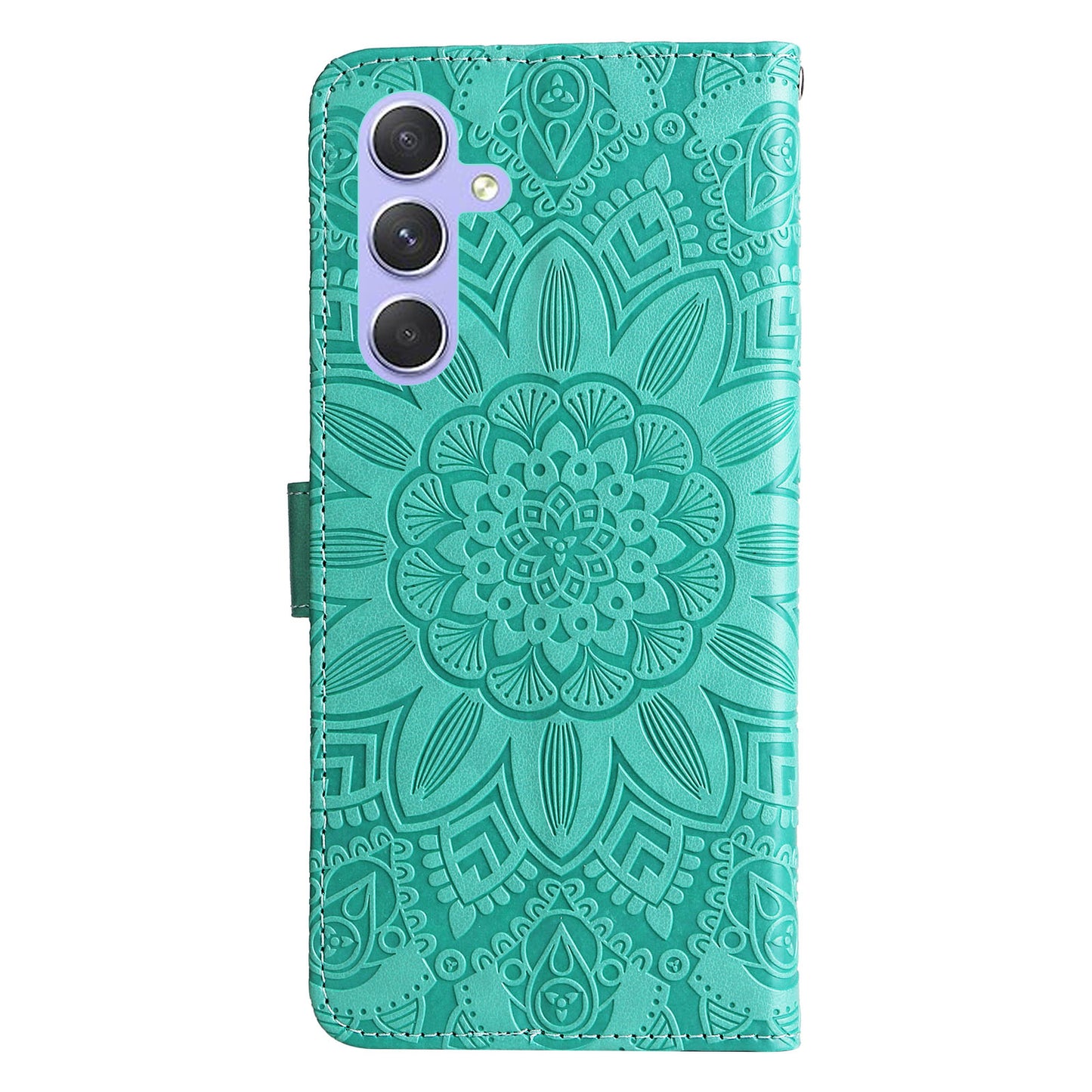 For Samsung Galaxy M54 5G / F54 5G PU Leather Flip Phone Case Sunflower Imprinted Stand Wallet Cover