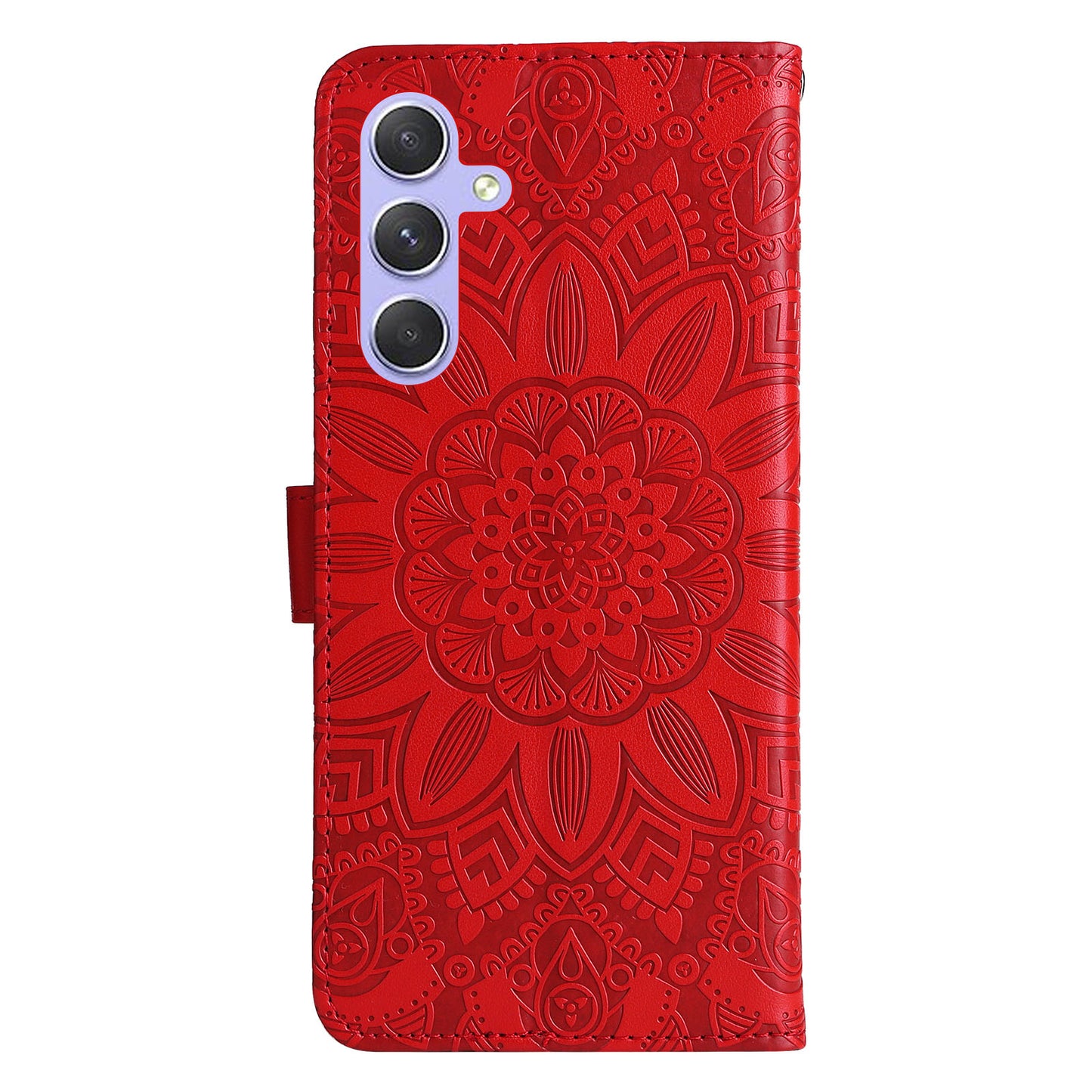 For Samsung Galaxy M54 5G / F54 5G PU Leather Flip Phone Case Sunflower Imprinted Stand Wallet Cover