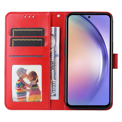 For Samsung Galaxy M54 5G / F54 5G PU Leather Flip Phone Case Sunflower Imprinted Stand Wallet Cover