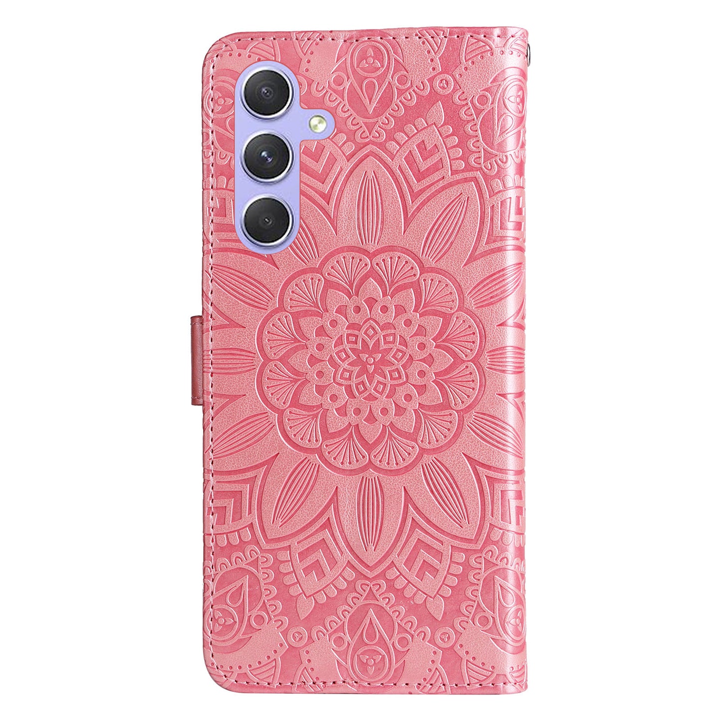 For Samsung Galaxy M54 5G / F54 5G PU Leather Flip Phone Case Sunflower Imprinted Stand Wallet Cover